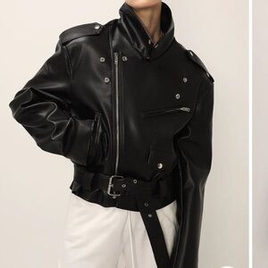 Faux leather jacket